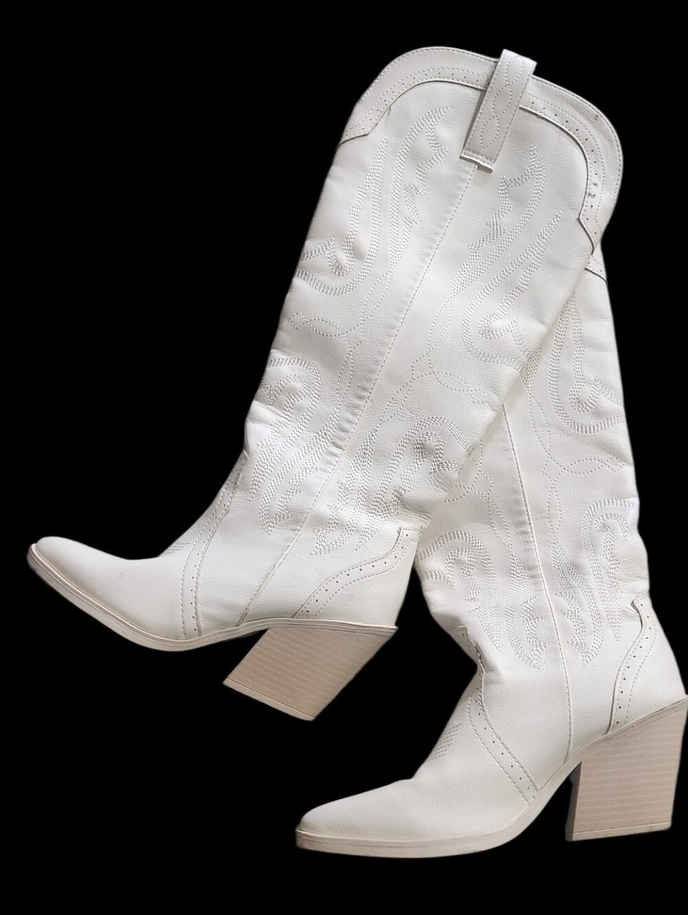 Sugar Kammy Western Boots in ivory Size 7 - Picture 5 of 13
